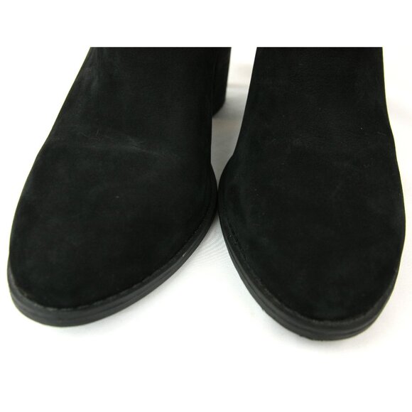 Steve Madden Lorena Leather Suede Slip In Ankle Boots Booties Heels 8.5 - Picture 2 of 8